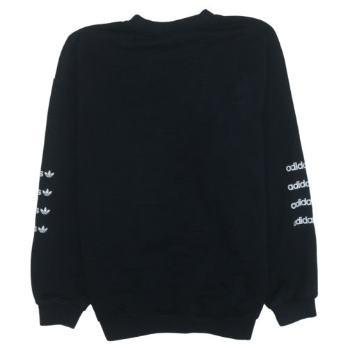 Adidas Womens Black Size 14 Crew Neck Logo Sweatshirt