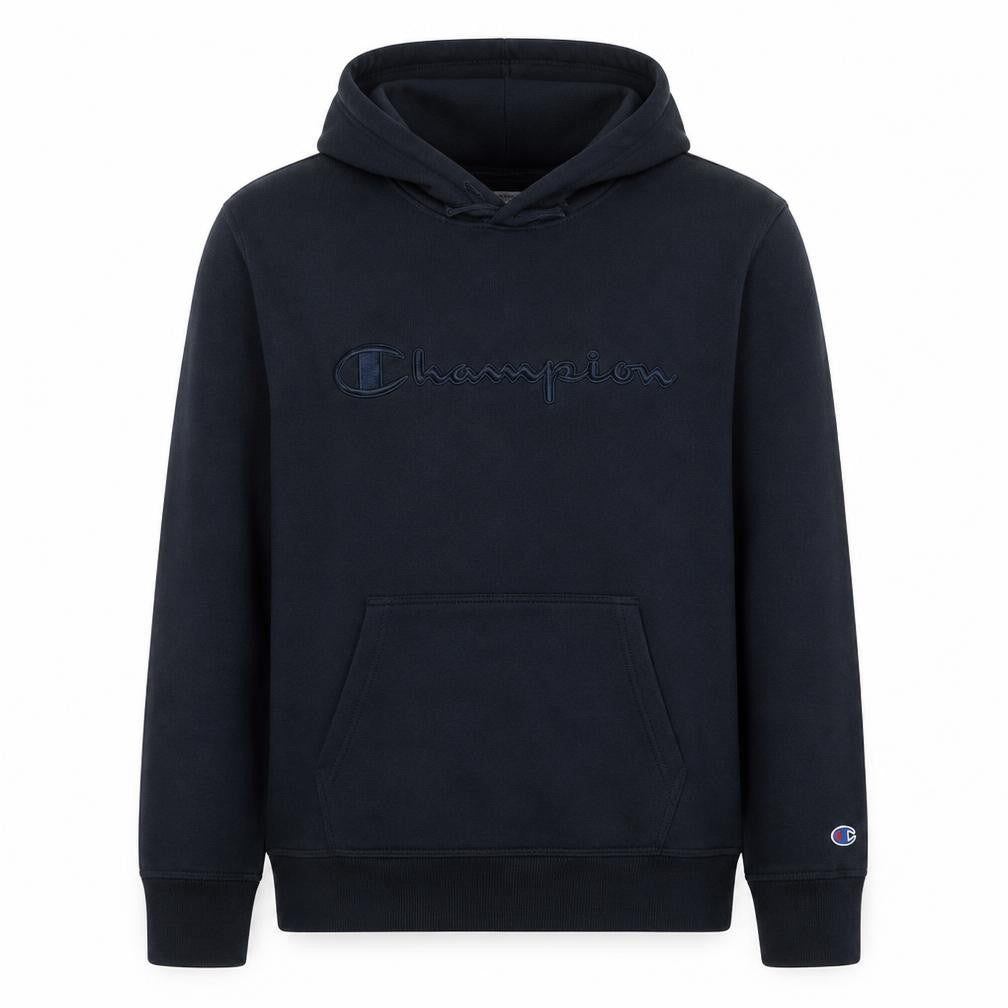 Champion Men’s Black Pullover Hoodie L Embroidered Logo Fleece