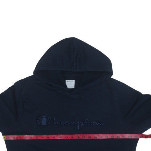 Champion Men’s Black Pullover Hoodie L Embroidered Logo Fleece