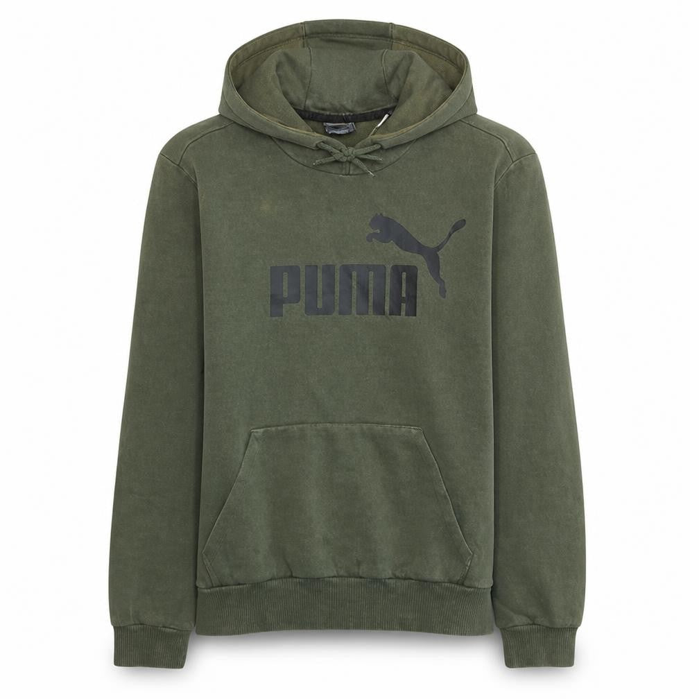 Puma Men's Green Pullover Hoodie Small Regular Fit Sports Style