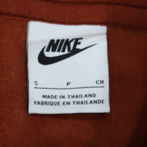 Nike Men's Brown Pullover Hoodie Small Logo Sweatshirt