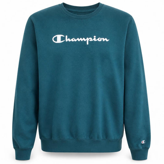 Champion Boys Green 2XL Crew Neck Pullover Sweatshirt Logo Print
