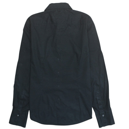 Hilfiger Denim Men's Black Slim Fit Long Sleeve Cotton Shirt M