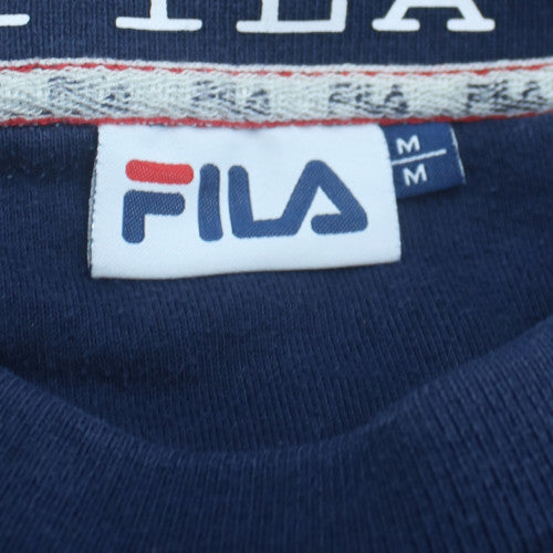 FILA Women's Navy Blue Logo Pullover Sweatshirt M