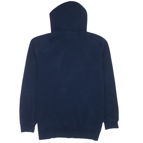 Adidas Men's Blue Pullover Hoodie L Logo Fleece Sweatshirt