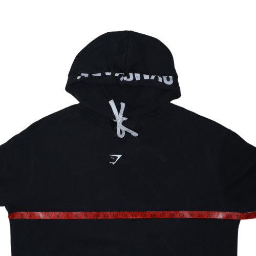 Gymshark Men’s Black Pullover Hoodie L Regular Fit Fleece Sportswear