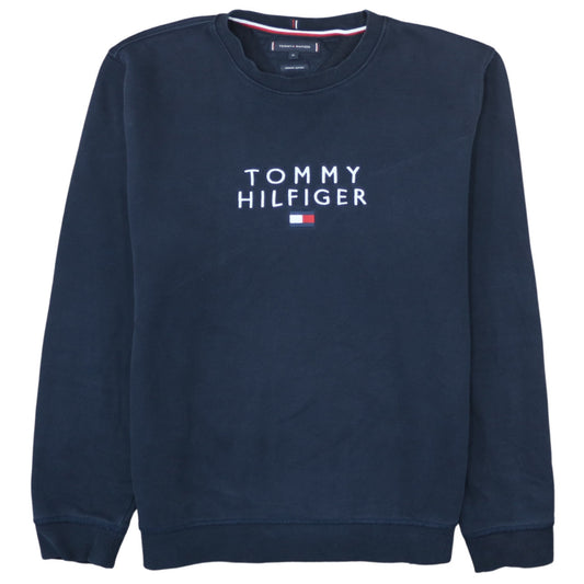 Tommy Hilfiger Men's Blue XL Crew Neck Cotton Sweatshirt