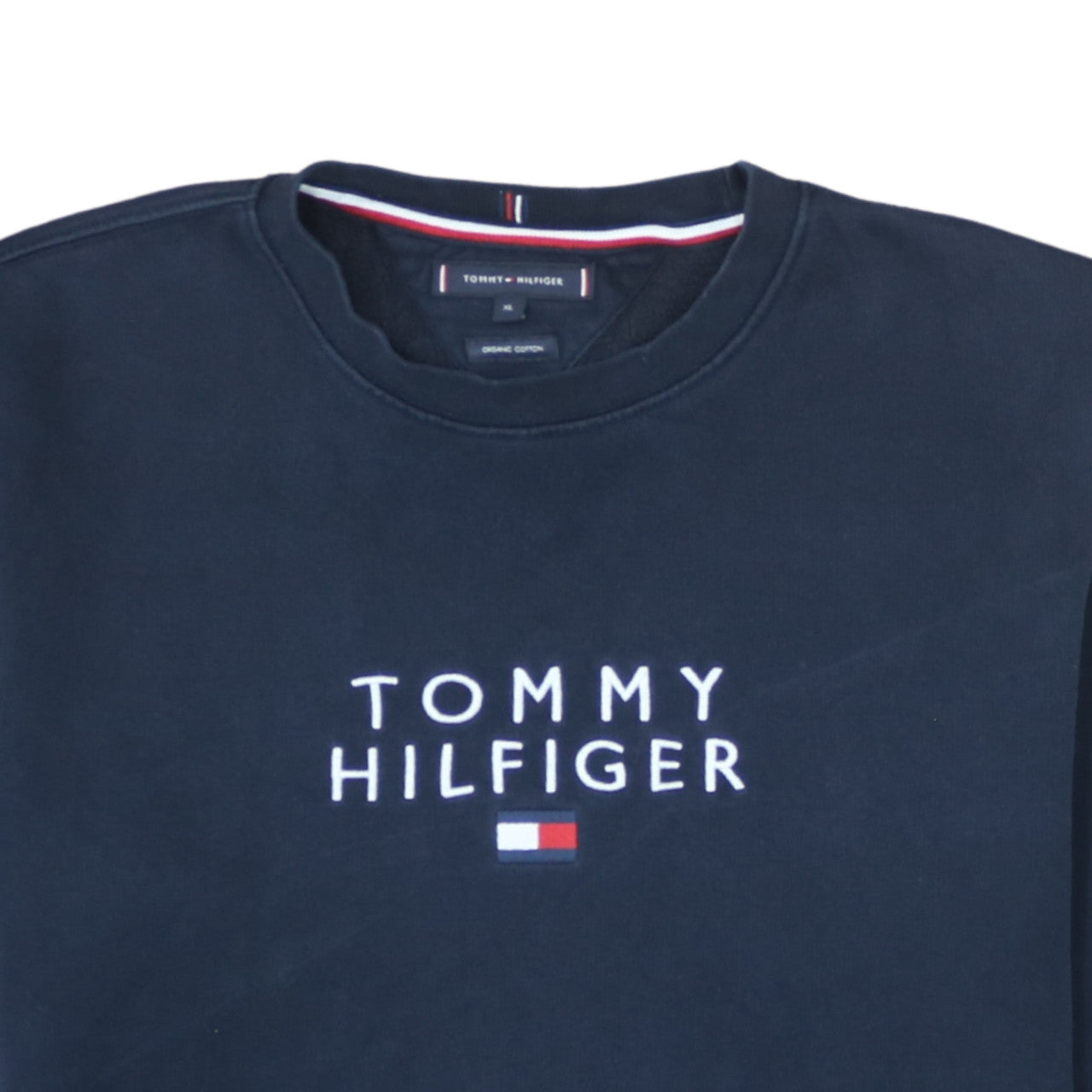 Tommy Hilfiger Men's Blue XL Crew Neck Cotton Sweatshirt
