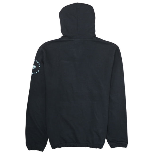 Fila Womens Black Pullover Hoodie L Cotton Blend Sweatshirt