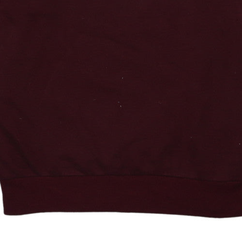Umbro Men's Burgundy Crew Neck Sweatshirt L Logo Graphic Pullover