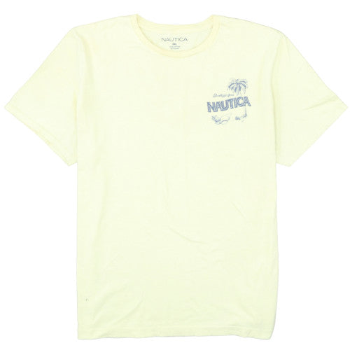 Nautica Men's Yellow 2XL Graphic Beach Nautical Cotton T-Shirt