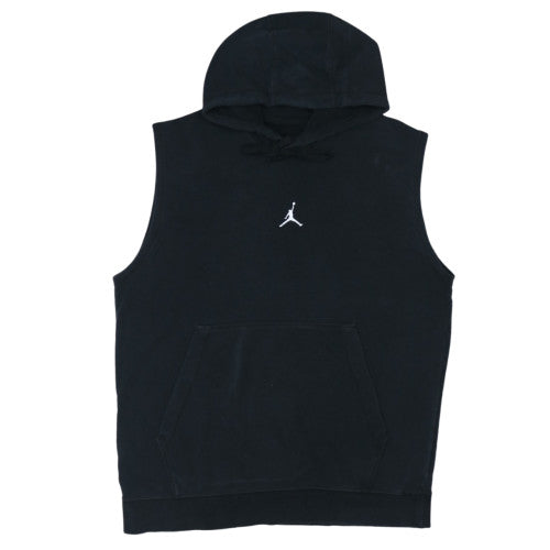 Jordan Men's Black Sleeveless Pullover Hoodie Size L Sports Style
