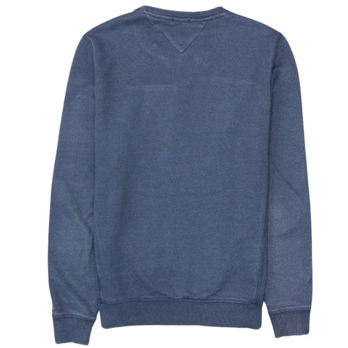 Hilfiger Denim Men's Blue L Pullover Sweatshirt USA Logo Crew Neck