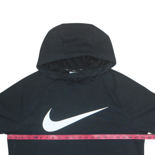 Nike Men's Black Pullover Hoodie M Dri-Fit Fleece Sweatshirt