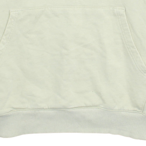 The North Face Unisex Beige Pullover Hoodie M Cotton Fleece