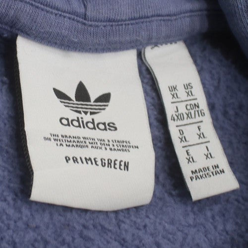 adidas Men's Blue XL Pullover Hoodie Logo Fleece Sweatshirt