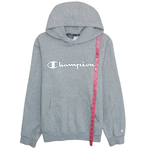 Champion Women's Grey Pullover Hoodie XL Logo Graphic Cotton Blend