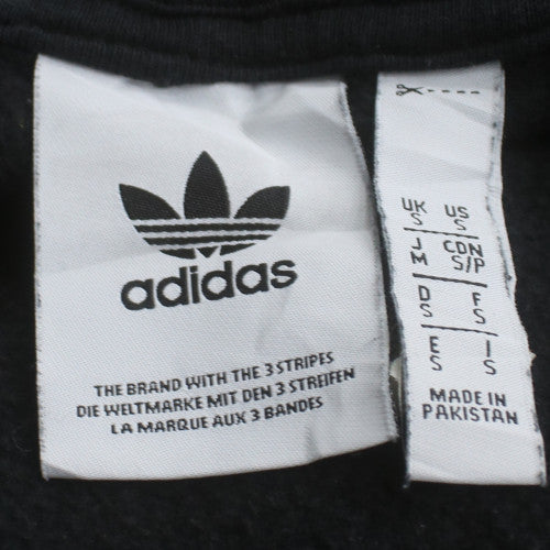 Adidas Mens Black Small 1/2 Zip Hoodie with Logo Detail