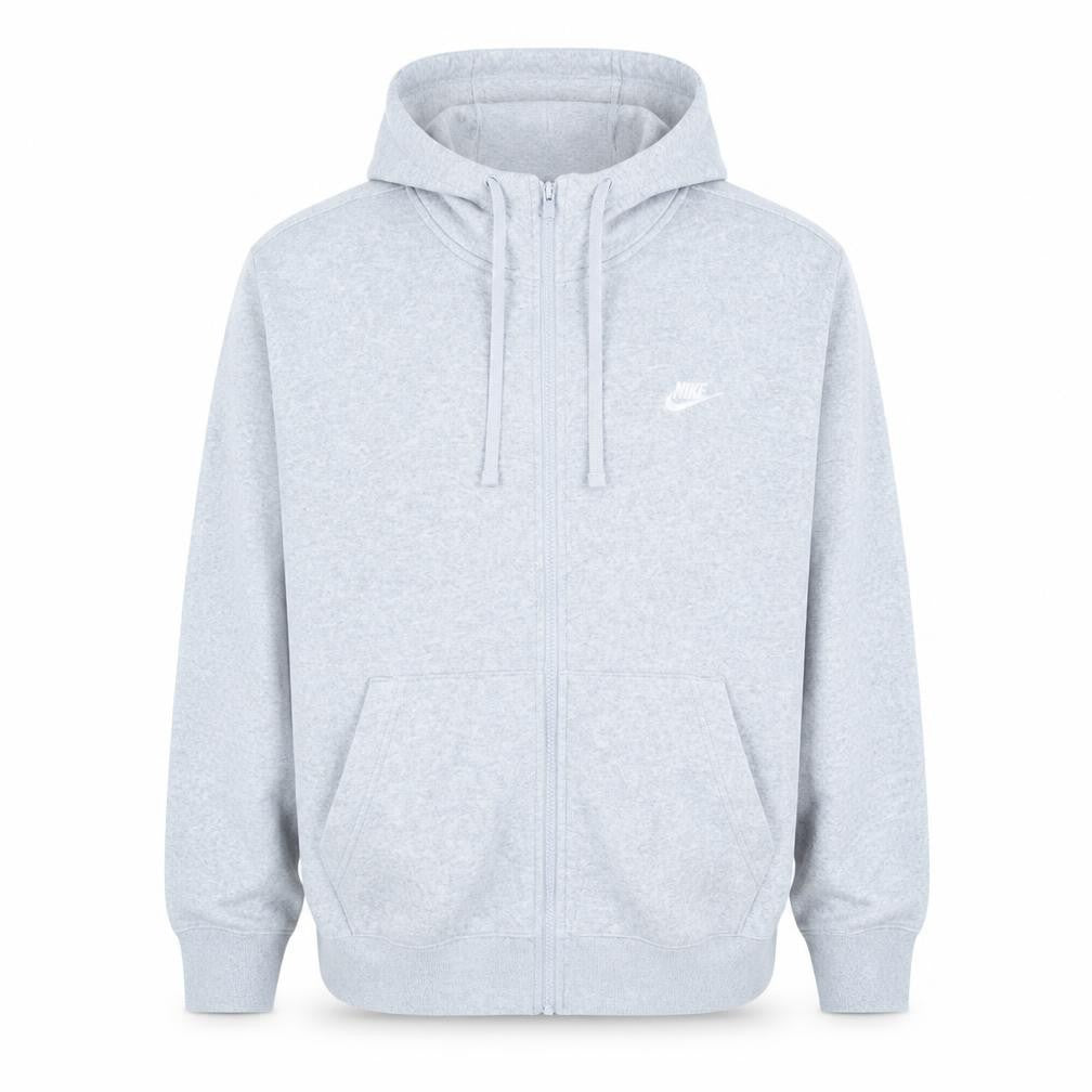 Nike Men's Grey 2XL Full Zip Fleece Hoodie Sweatshirt