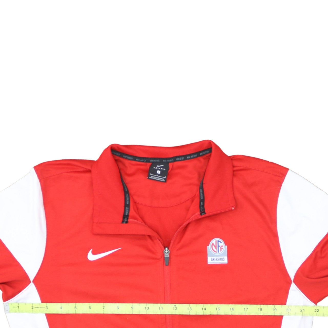 Nike Men's Red Full Zip Dri-Fit Sports Sweatshirt Size L