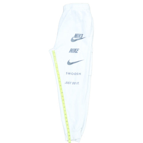 Nike Men's White Jogger Cargo Sweatpants S Logo Fleece