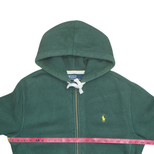 Polo Ralph Lauren Men's Green Full Zip Hoodie M Cotton Blend