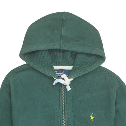 Polo Ralph Lauren Men's Green Full Zip Hoodie M Cotton Blend