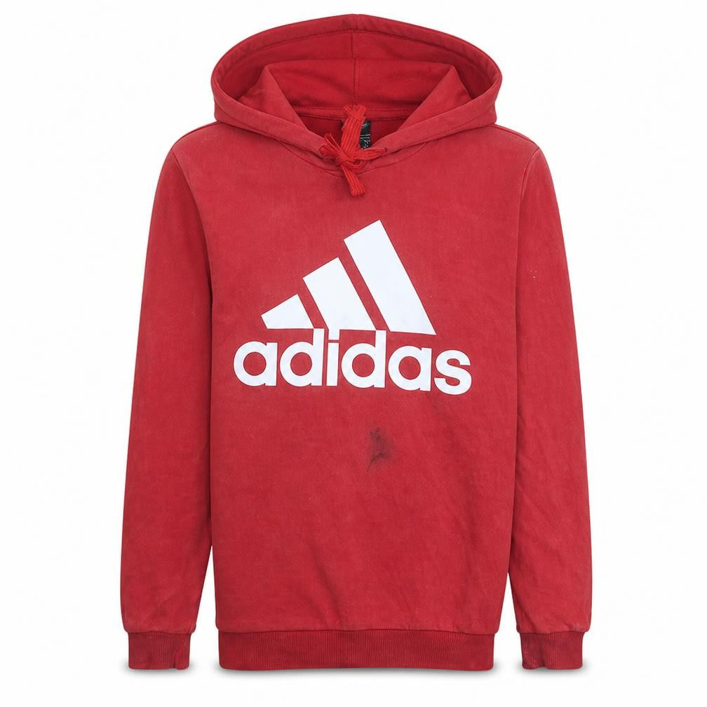 adidas Men's Red Pullover Hoodie Small Graphic Sports Fleece