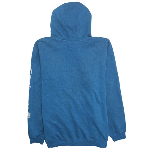 Carhartt Men's Blue XL Pullover Hoodie Relaxed Fit Logo Heavyweight