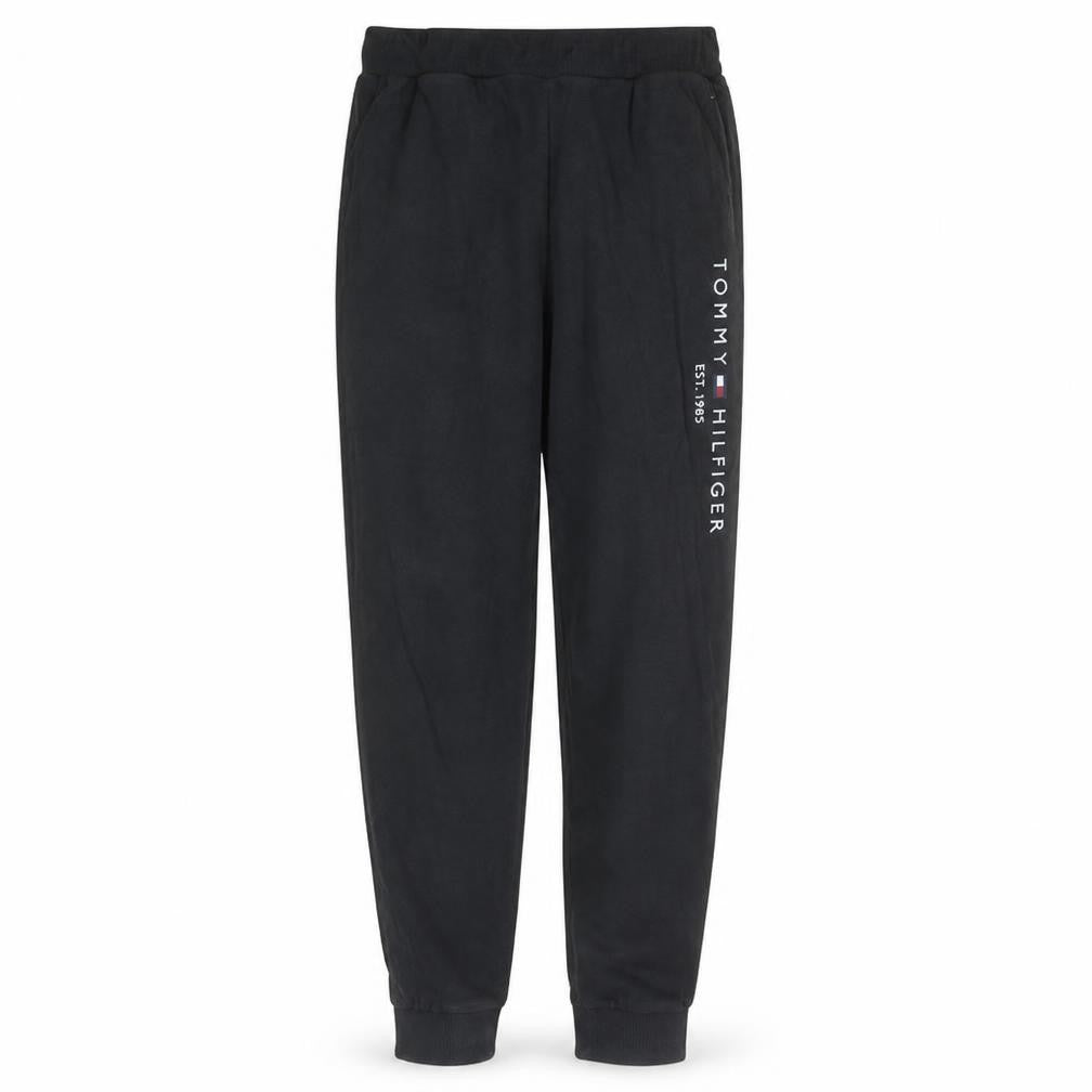 Tommy Hilfiger Men's Black Logo Joggers Size L Cotton Blend