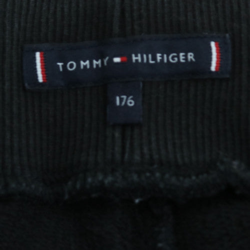 Tommy Hilfiger Men's Black Logo Joggers Size L Cotton Blend