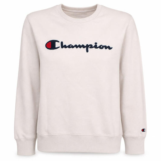 Champion Women's Beige Cotton Pullover Sweatshirt Medium