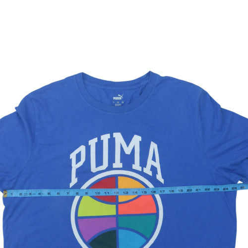 Puma Men's Blue 2XL Graphic Logo Sports T-Shirt