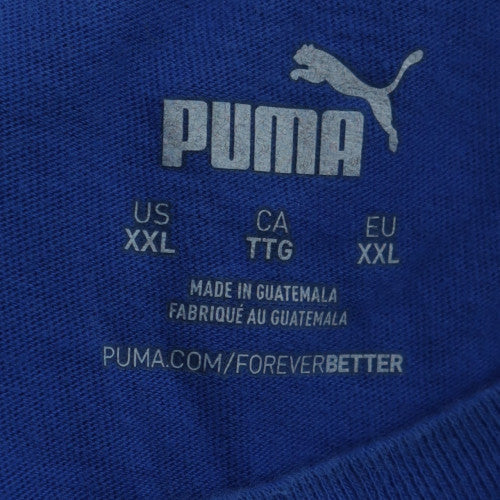 Puma Men's Blue 2XL Graphic Logo Sports T-Shirt