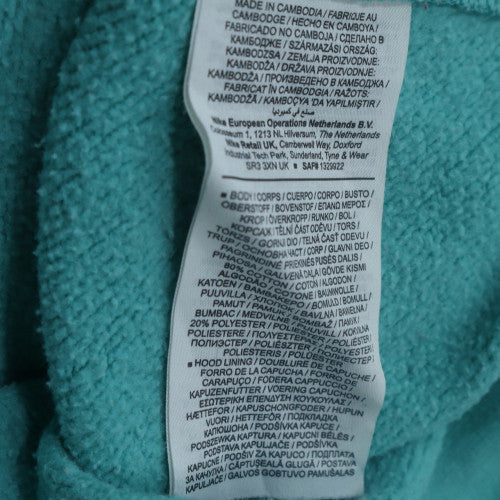 Nike Womens Teal Pullover Hoodie Medium Cotton Blend Casual