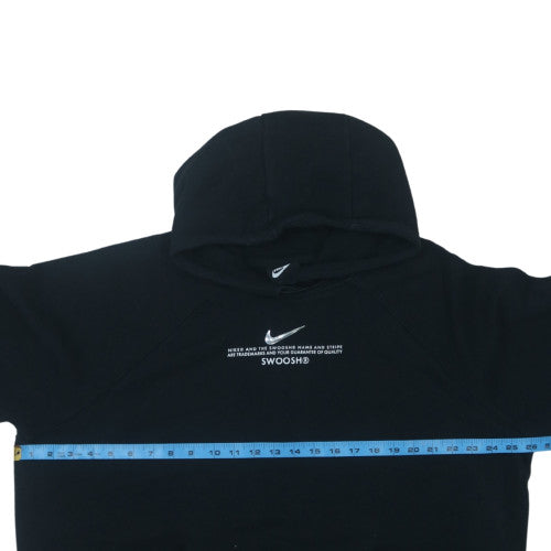 Nike Womens Black XL Pullover Hoodie with Logo Raglan Sleeves