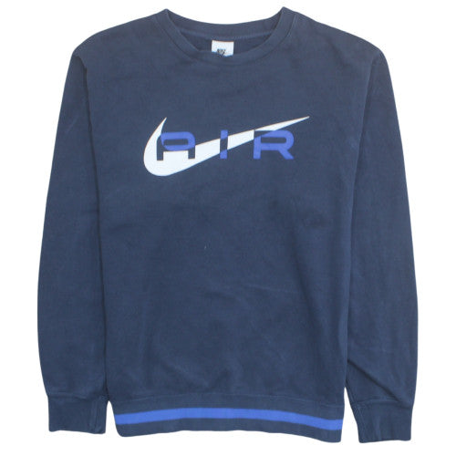 Nike Men’s Blue Pullover Sweatshirt Small Crew Neck Graphic Print