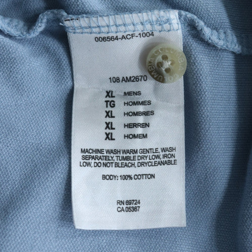 Columbia Men’s Blue XL Cotton Polo Shirt Classic Fit