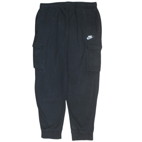 Nike Men's Black XL Cargo Jogger Trousers Fleece Regular Fit