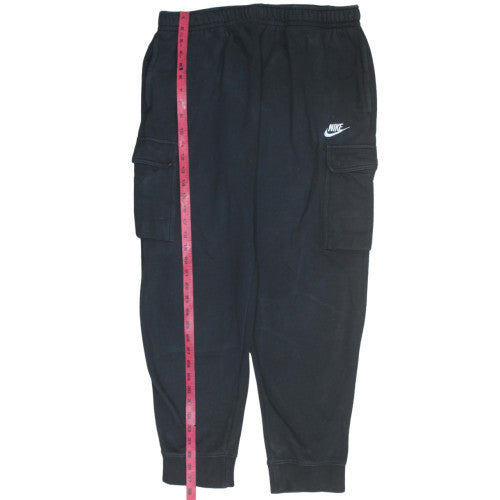 Nike Men's Black XL Cargo Jogger Trousers Fleece Regular Fit