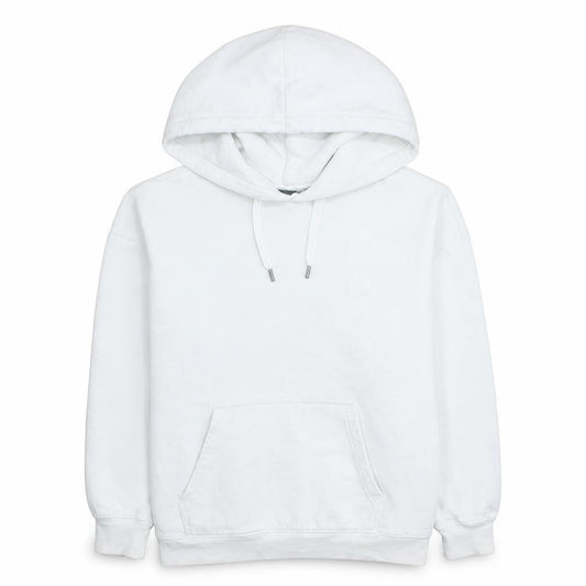 Dickies Mens White Pullover Hoodie Medium Fleece Cotton Blend