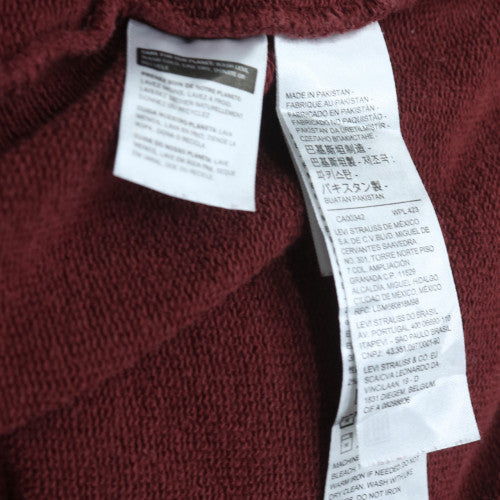 Levi's Men's Burgundy Crew Neck Sweatshirt L Graphic Logo Cotton