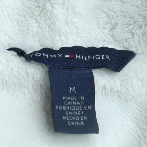 Tommy Hilfiger Women Light Blue Full Zip Hoodie Size M Fleece Lined