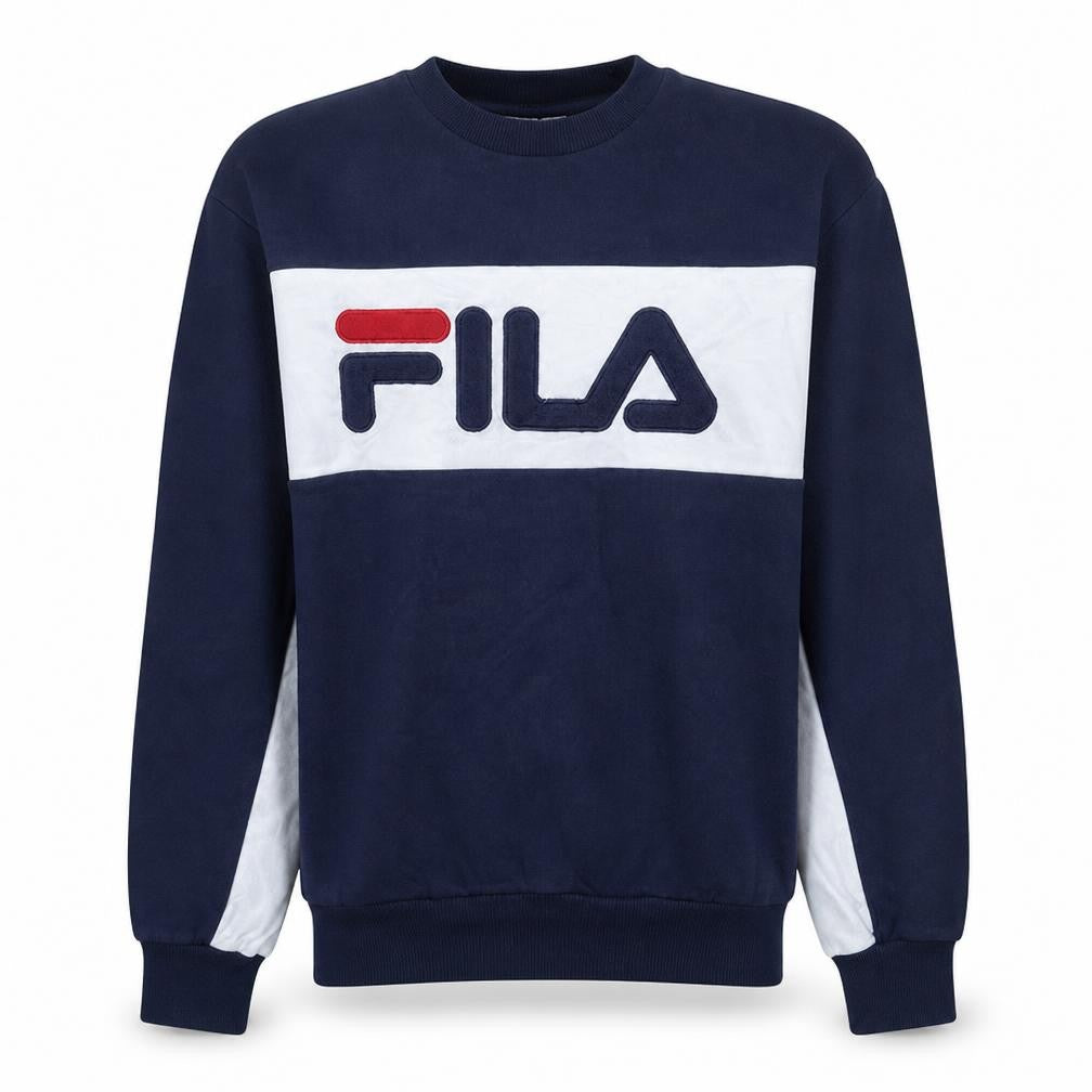 Fila Men's Blue Crew Neck Logo Sweatshirt Size S