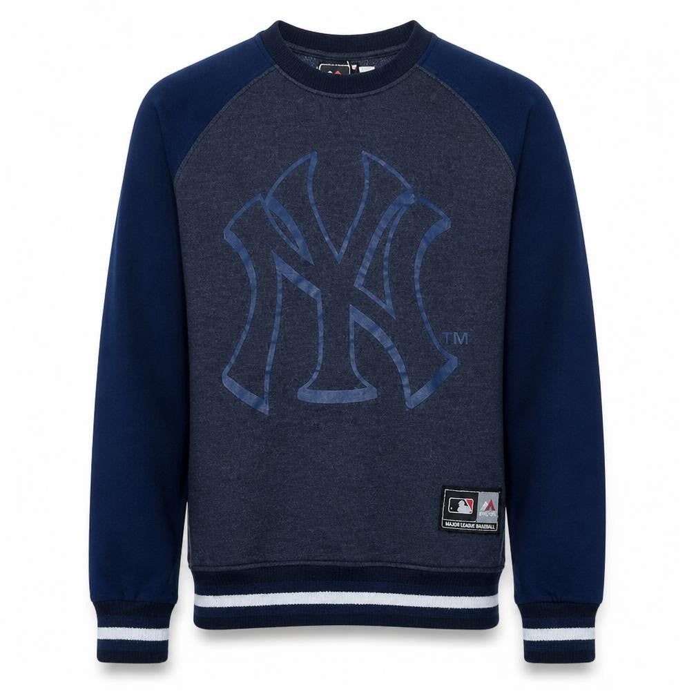 Majestic Athletic Men’s Blue Crew Neck Pullover Sweatshirt M