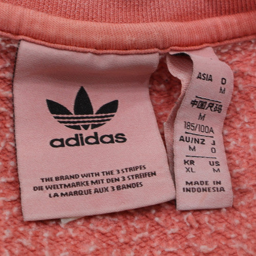 Adidas Mens Pink Crew Neck Pullover Sweatshirt Size M Regular Fit