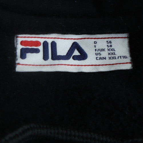 FILA Womens Black XXL Pullover Hoodie Logo Print Casual Sweatshirt