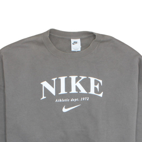 Nike Womens Grey Crew Neck Pullover Sweatshirt Size L
