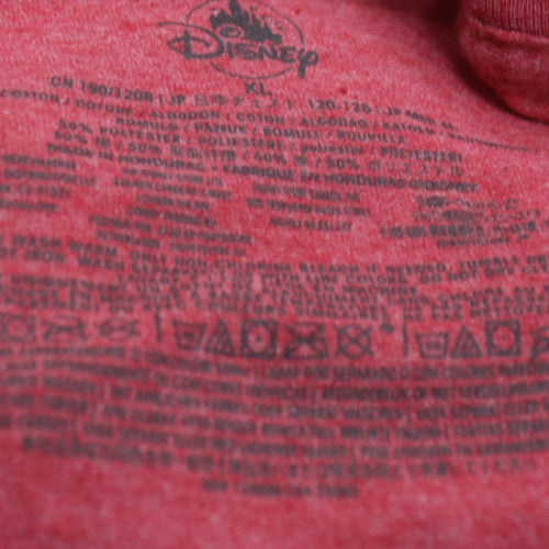 Disney Men's Red Mickey Mouse Christmas Graphic T-Shirt XL