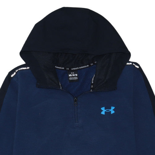 Under Armour Men’s Blue 1/2 Zip Hoodie Fleece Pullover Size M